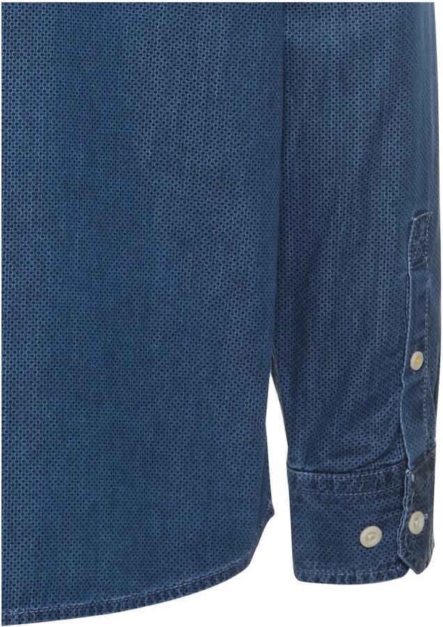 Camel active Gedrukt overhemd met lange mouwen Blue Heren