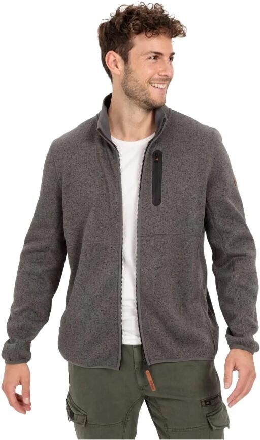 Camel active Vest in gemêleerd uiterlijk en met opstaande kraag