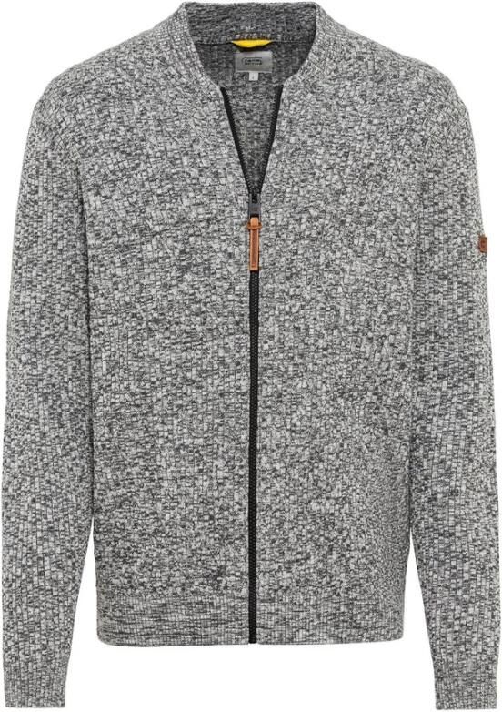 Camel active Heren Gebreide Vest Zachte Katoenmix Gray Heren