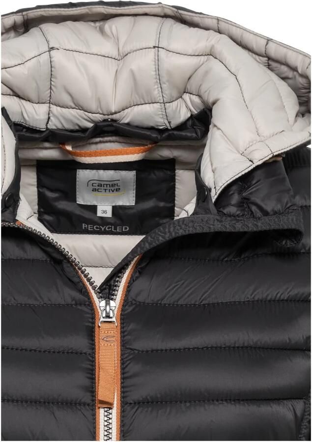 Camel active Gewatteerde lange jas met labeldetails - Foto 2