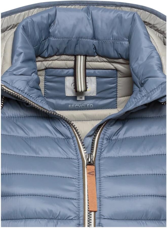 Camel active Lichte gerecyclede polyamide gewatteerde jas Blue Dames