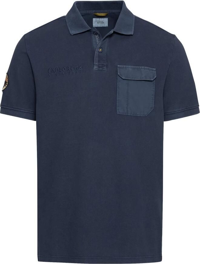 Camel active Poloshirt korte mouw donkerblauw Blue Heren