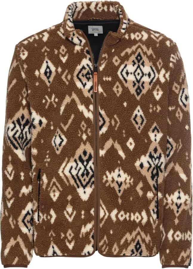 Camel active Stijlvol Fleecejack met Opstaande Kraag Brown Heren - Foto 4