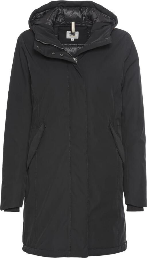 Camel active Stijlvol Zwart Jack met Capuchon Black Dames