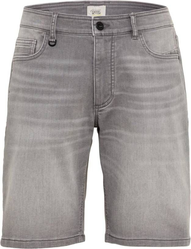 Camel active Denim Shorts voor Heren Slim-Fit Stijl Gray Heren