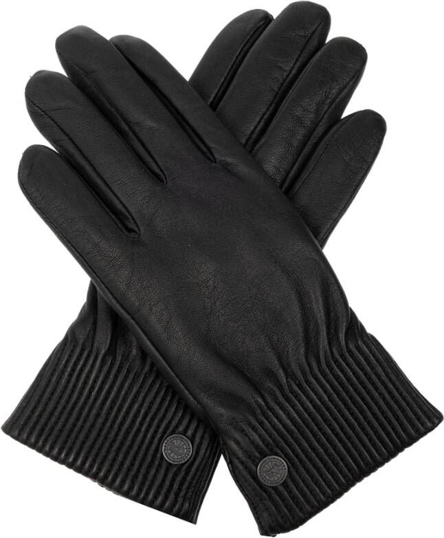 Canada Goose Leren handschoenen Zwart Dames
