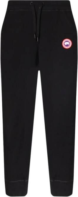 Canada Goose Zwarte Katoenen Broek met Ribgebreide Taille Black