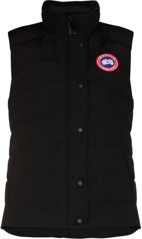 Canada Goose Vest met logo Zwart Dames