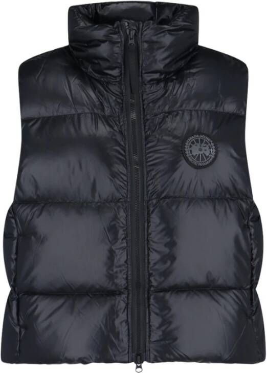 Canada Goose Zwart Gewatteerd Nylon Gans Gilet Zwart Dames