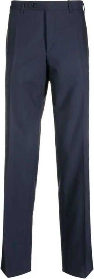 Canali Cropped Trousers Blauw Heren