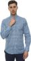 Canali Normaal Overhemd Blauw Heren - Thumbnail 1