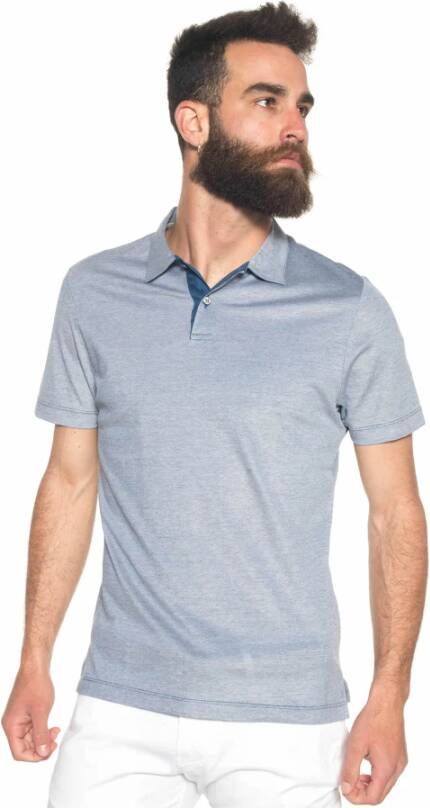 Canali Polo shirt Blauw Heren