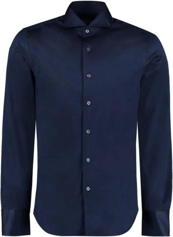 Canali Shirt Blauw Heren