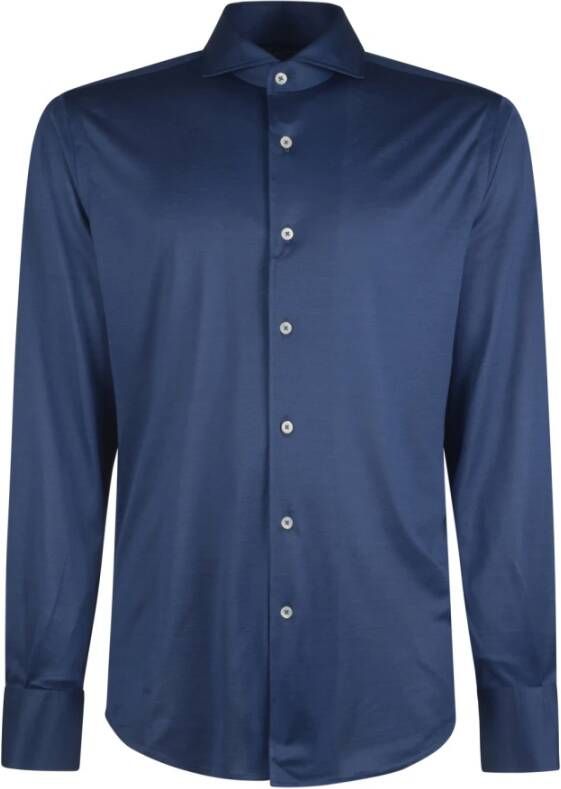 Canali Shirt Blauw Heren