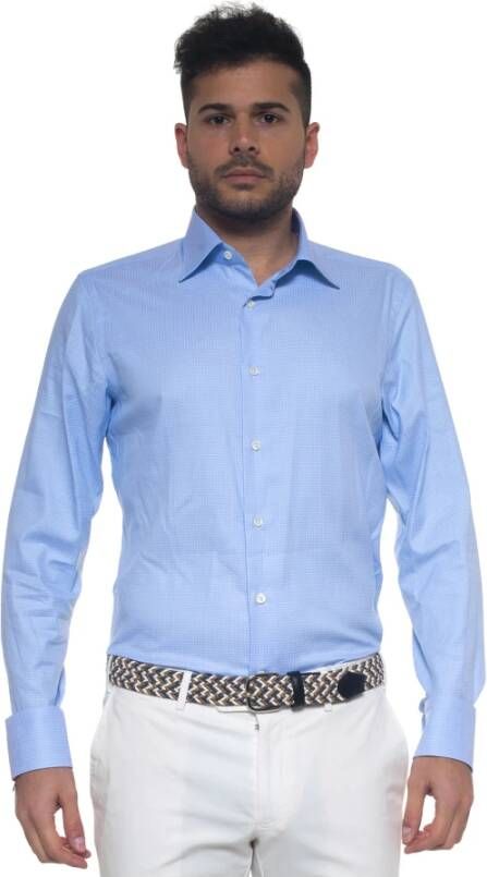 Canali shirt Blauw Heren