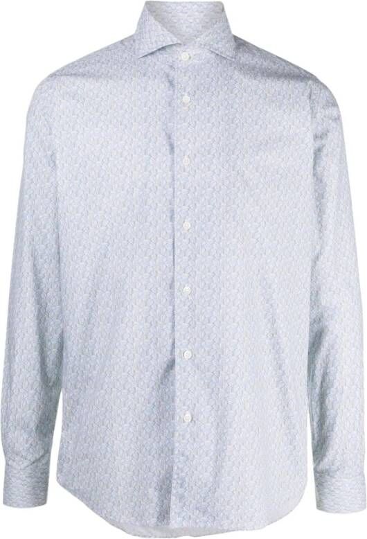 Canali Shirt Gl0915L756 Blauw Heren