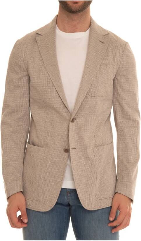 Canali Stretch jersey jacket Beige Heren