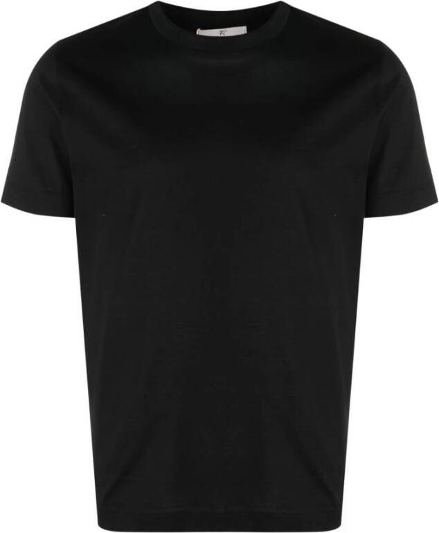 Canali T-Shirts Zwart Heren