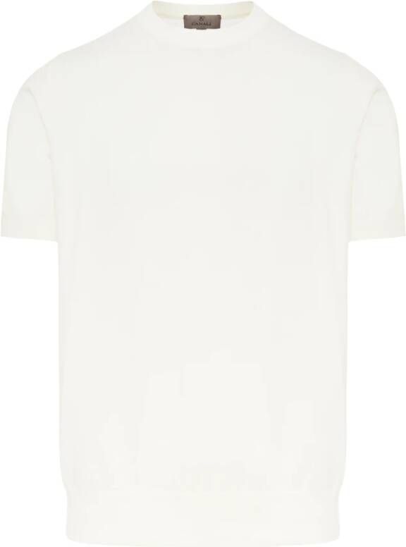Canali Training T-Shirts Wit Heren