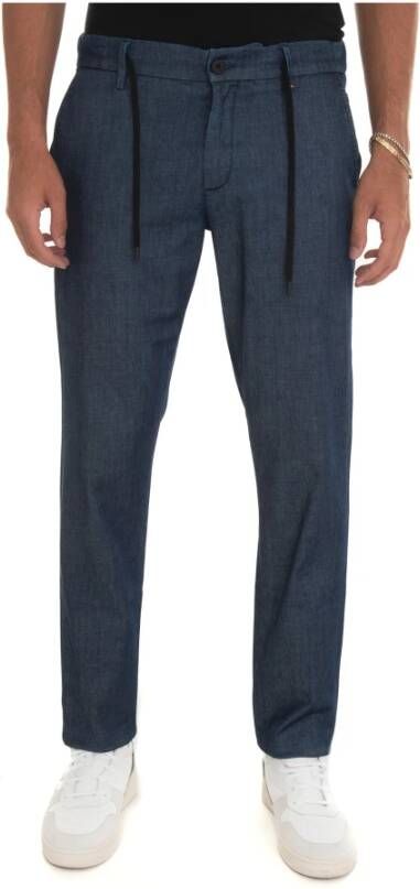 Canali Trousers with lace tie Blauw Heren