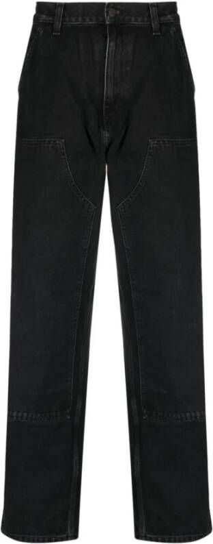 Carhartt WIP Zwarte broek met gereedschapszakken Black Heren