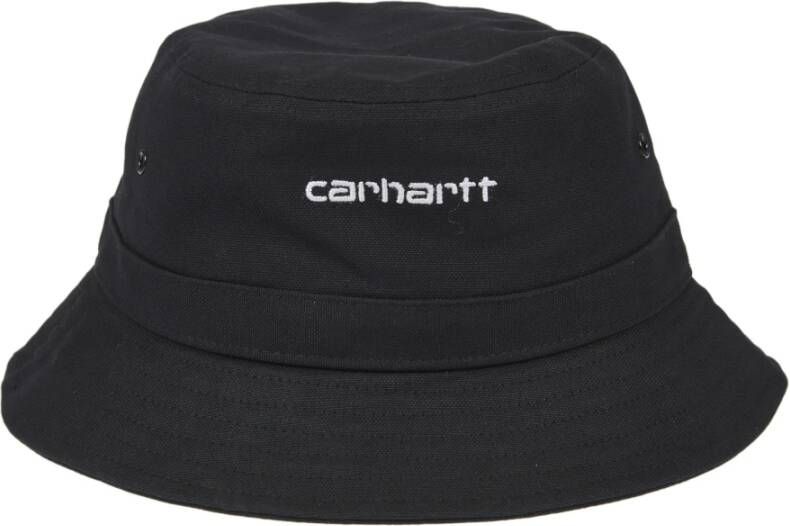 Carhartt WIP Script Bucket Hat Zwart Wit Black Unisex