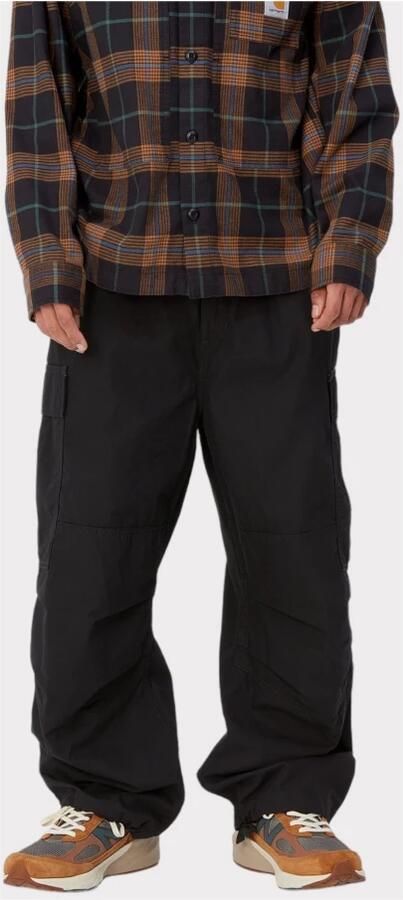 Carhartt WIP Cargo Broek Zwart Ripstop Katoen Ruime Pasvorm Black Heren - Foto 10