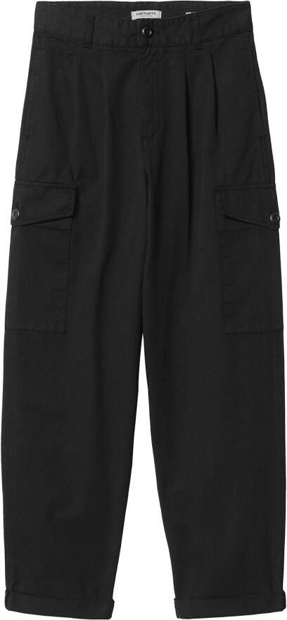 Carhartt WIP Dames Collins Pant in biologisch katoenen keperstof Black Dames