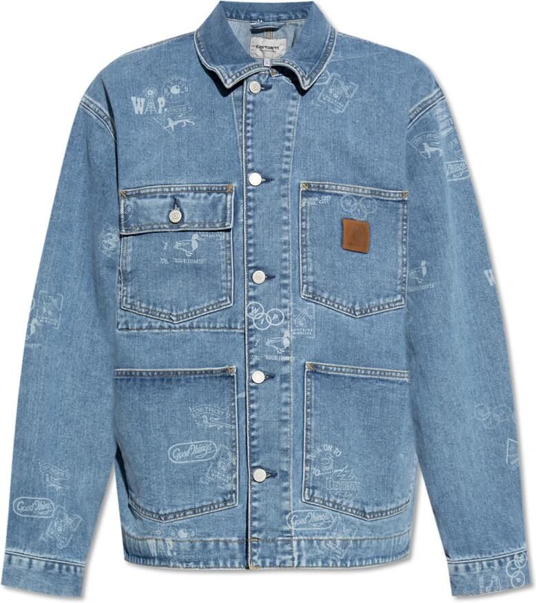 Carhartt Work In Progress Jeansjack met opgestikte zakken model 'STAMP' - Foto 5