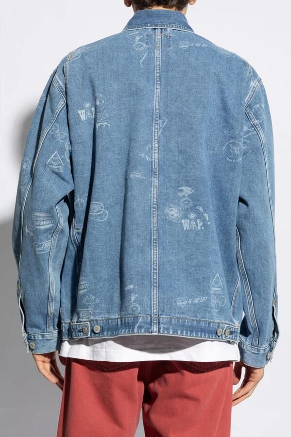 Carhartt Work In Progress Jeansjack met opgestikte zakken model 'STAMP' - Foto 4