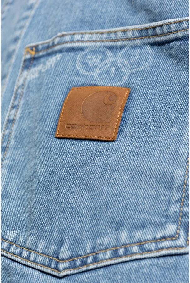 Carhartt Work In Progress Jeansjack met opgestikte zakken model 'STAMP'