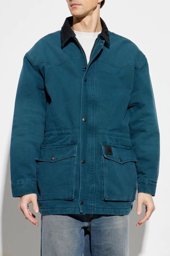 Carhartt Work In Progress Lange jas met klepzakken model 'SANTA' - Foto 3