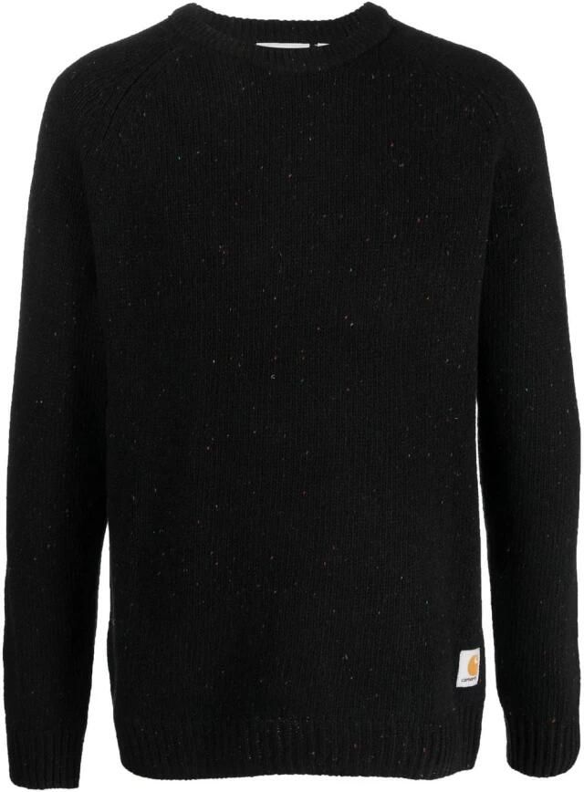 Carhartt WIP Gespikkelde Anglistic Sweater Black Heren