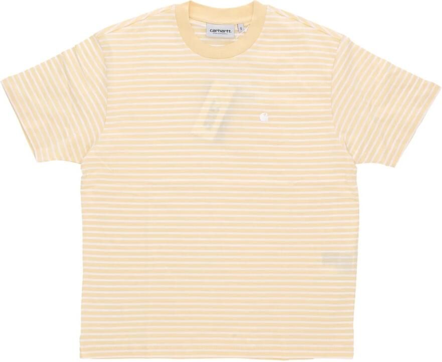 Carhartt WIP Coleen T-shirt T-shirts Kleding coleen stripe citron white maat: L beschikbare maaten:XS S M L