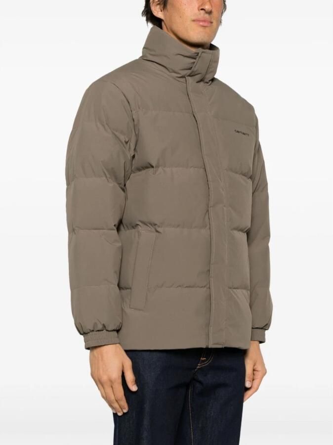 Carhartt WIP Gewatteerde jassen met logo print Green Heren - Foto 3
