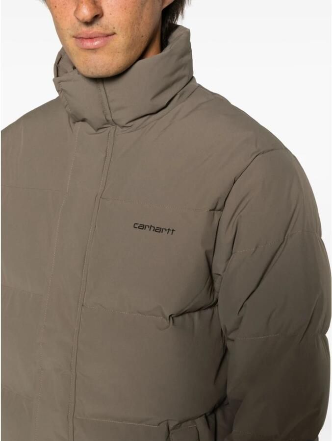 Carhartt WIP Gewatteerde jassen met logo print Green Heren - Foto 2