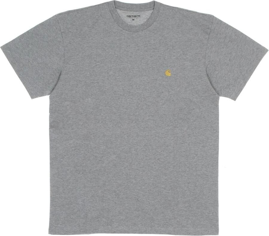 Carhartt WIP S s Chase T-shirt T-shirts Kleding grey heather gold maat: S beschikbare maaten:S - Foto 3