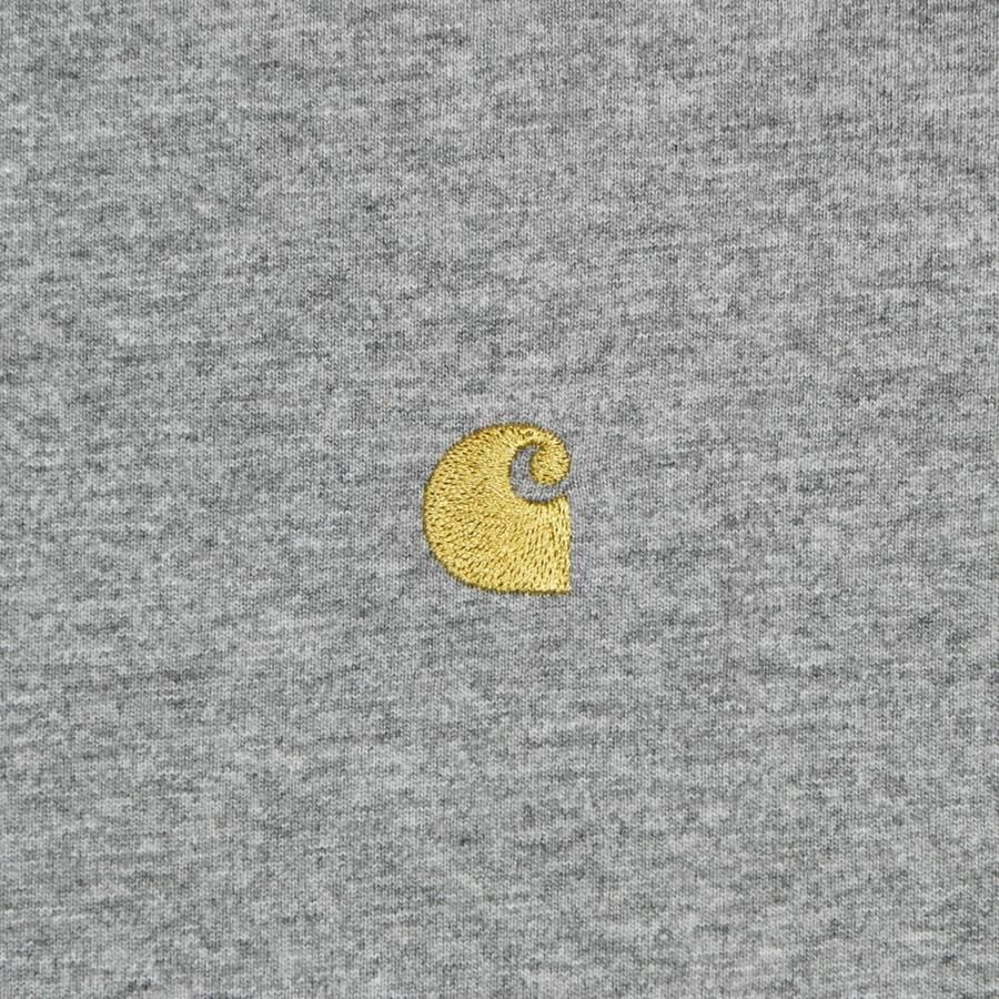Carhartt WIP S s Chase T-shirt T-shirts Kleding grey heather gold maat: S beschikbare maaten:S