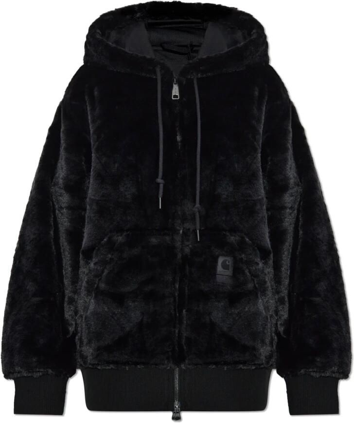 Carhartt WIP Jas met logo Black Dames