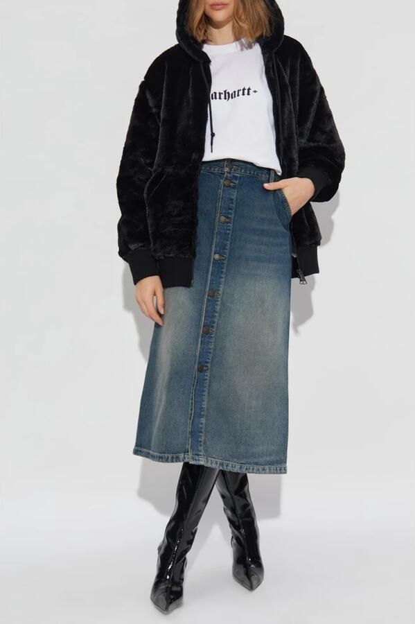 Carhartt WIP Jas met logo Black Dames - Foto 3