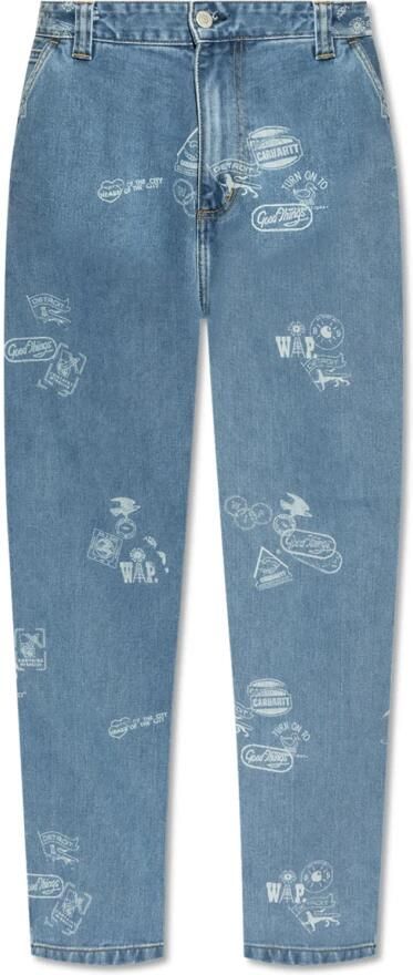 Carhartt Work In Progress Tapered fit jeans in 5-pocketmodel model 'STAMP' - Foto 5