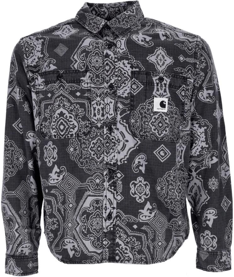 Carhartt Work In Progress Overhemdblouse met all-over motief model 'Verse'