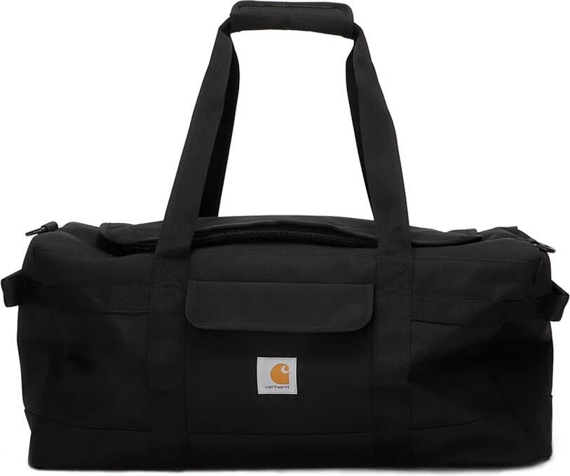 Carhartt WIP Logo Duffle Tas met Dubbele Handvat Black Heren