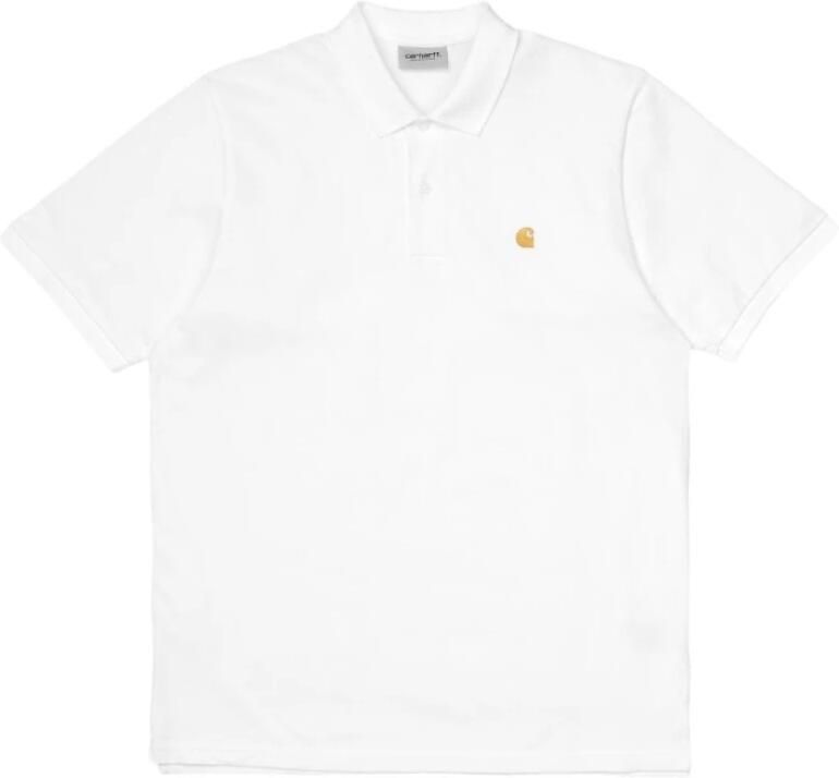 Carhartt WIP Pique Polo Shirt White Heren