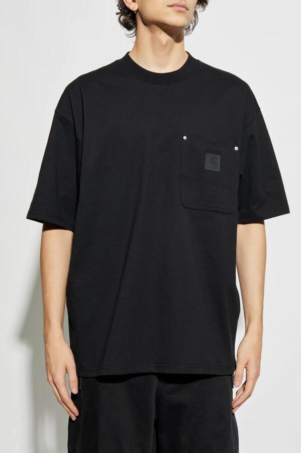 Carhartt WIP T-shirt met Borstzak en Logo Black Heren - Foto 3