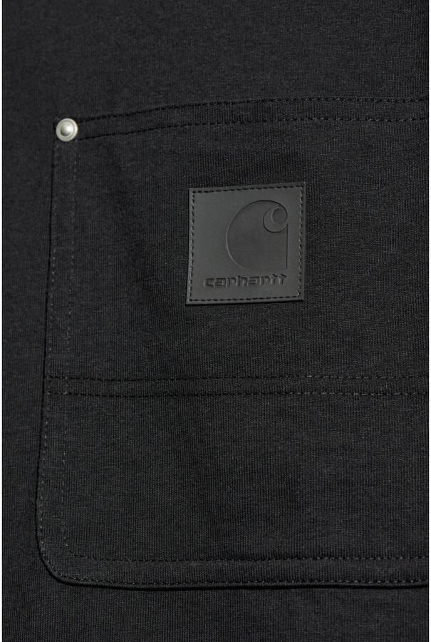Carhartt WIP T-shirt met Borstzak en Logo Black Heren