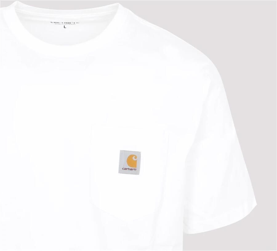Carhartt WIP Short Sleeve Pocket T-shirt T-shirts Kleding white maat: M beschikbare maaten:S M L
