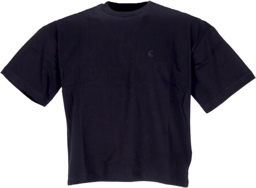 Carhartt WIP Zwarte Crew Neck T-shirt met Logo Black Dames