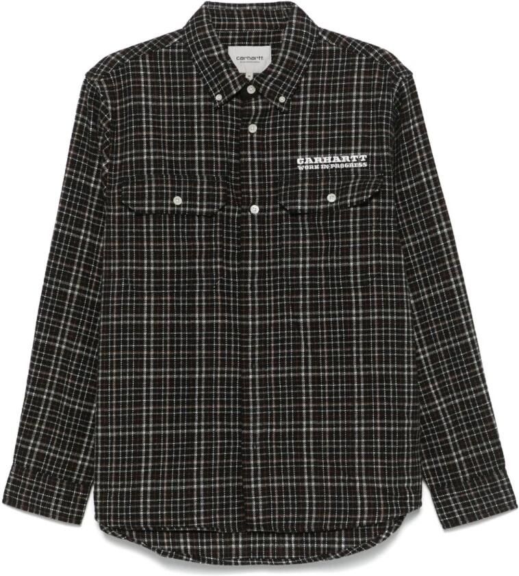 Carhartt Work In Progress Regular fit vrijetijdsoverhemd met wol en labelstitching - Foto 5