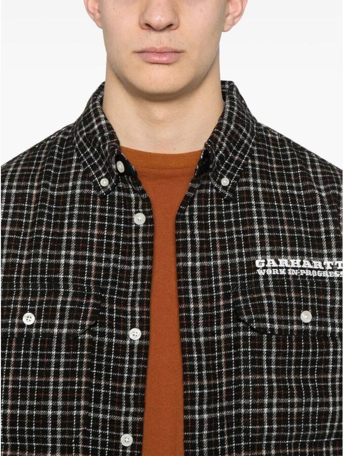 Carhartt Work In Progress Regular fit vrijetijdsoverhemd met wol en labelstitching